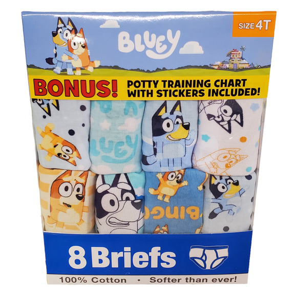 Bluey Accessories Bluey Briefs Underwear Potty Training Chart With